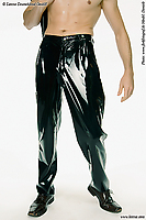 Genähte Latexbundfaltenhose für Herren