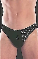 Latexherrenslip mit RV, genäht