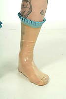 Latex-Rüschensocken, getaucht/geklebt