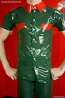 Uniform Latex-T-Shirt, getaucht/geklebt