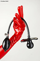 Birnenknebel, aufblasbar für System Latexmaske 3180