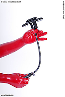 Butterfly-Knebel aus Latex aufblasbar