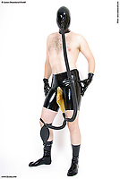 Latex-Urinslip für Unisex mit Gewinde