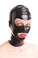 Latex-Maske mit Reißverschluss