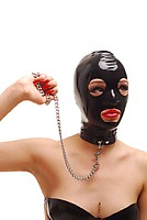 Latex-Maske mit Reißverschluss
