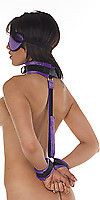 Klettband Fessel-Set 3-tlg. lila/schwarz
