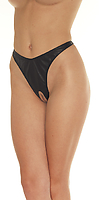Slip offen Leder schwarz