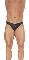 Slip offen Leder schwarz