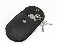 Handschellentasche Leder schwarz