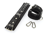 Fußfesseln Leder schwarz