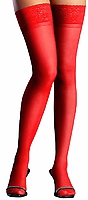 COLLECTION X Fabia Strumpf halterlos rot