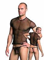 COLLECTION X Netz-Shirt schwarz Georg
