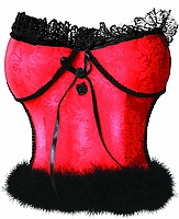 Dekoleuchte Bustier, rot, 25cm