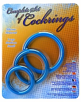 Set of Cockrings blue 35-40-50mm