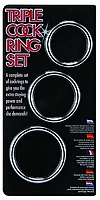 Triple Cock Ring Steel Set 38-45-50mm