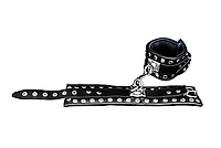 XXdreamSToys Leder-Fußfessel m. Nieten schwarz