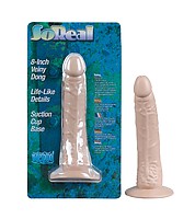 SO REAL 8 Veiny Dong with Suction Cup Base flesh
