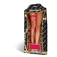 E.L. Twisted Leg Garter hotpink S-L