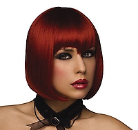 Perücke Vamp rot