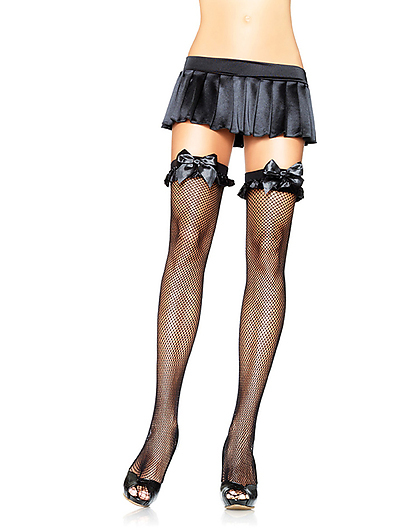 Netz-Strümpfe mit Rüschen