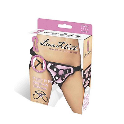 LUX FETISH Pretty In Pink Strap-On Harnes 