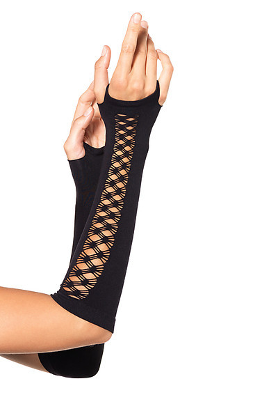 Seamless Gauntlet Arm Warmer With Net Detail
