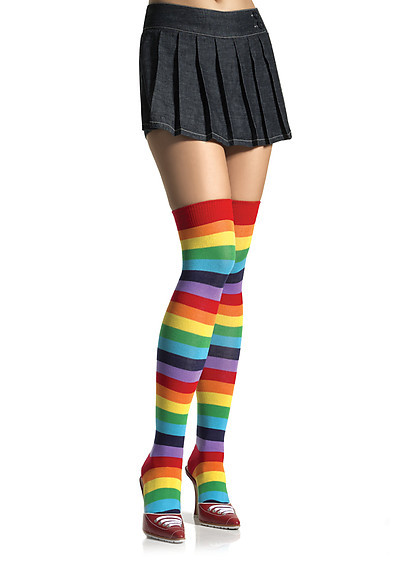  Acrylic Rainbow Thigh Highs