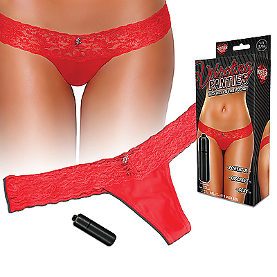 HUSTLER Vibrating Panties slim red