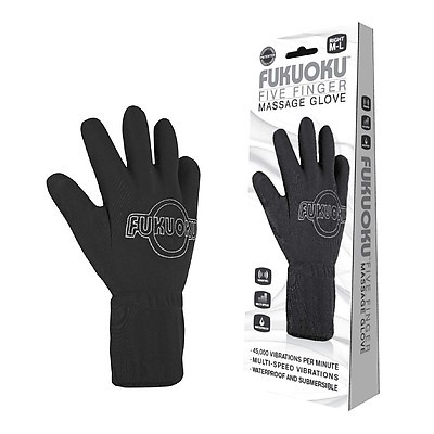 FUKUOKU Glove Massage-Handschuh black