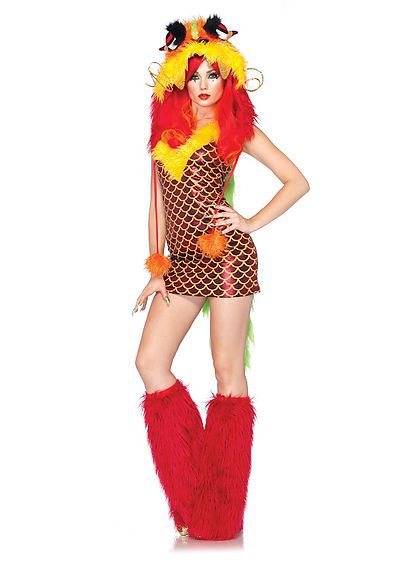 2PC. Costume Set Emperial Dragon, Dress, Dragon Hood With Tail