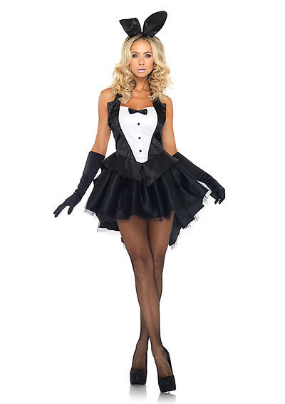 3PC. Tuxedo Top, Tutu Skirt With Tail And Ear Headband