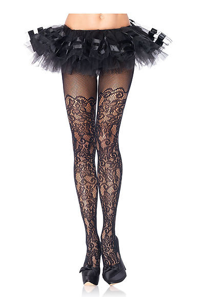 Floral Vine Net Pantyhose