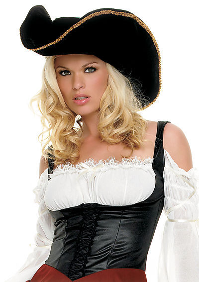 Men's Pirate Hat With Gold Trim