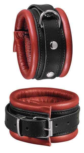 XXdreamSToys Leder-Fußfessel rot/schw.