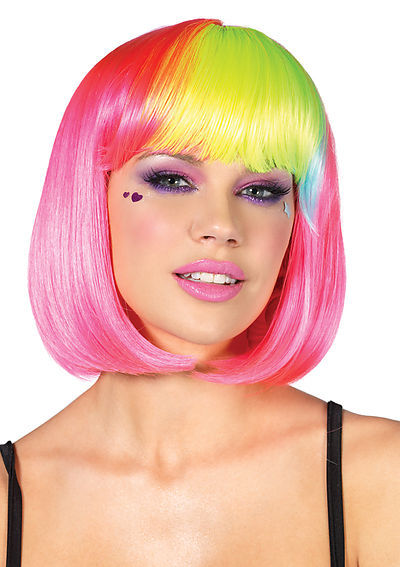 Pop Rainbow Bang Bob Wig