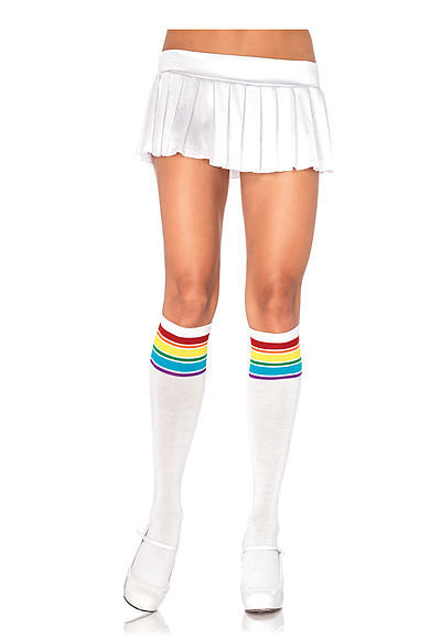 Rainbow Athletic Knee Socks