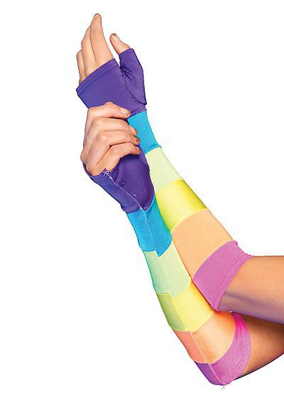 Rainbow Fingerless Gloves