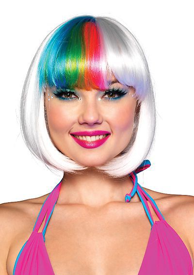 Riot Rainbow Bang Wig With Adjustable Elastic Strap