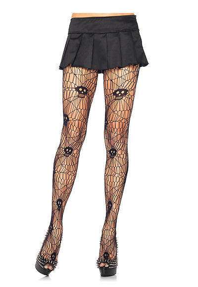 Scary Skull Web Net Pantyhose
