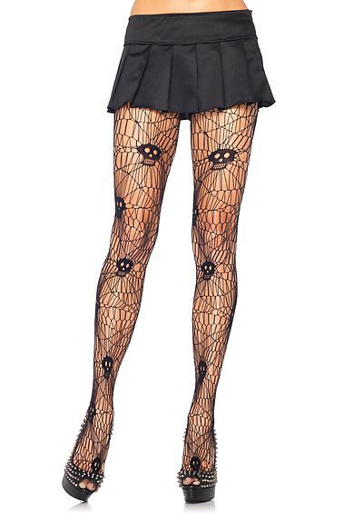Scary Skull Web Net Pantyhose