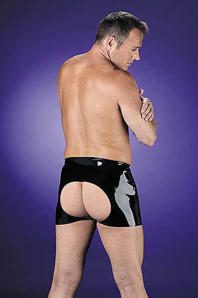Latex-Herren-Short ouvert