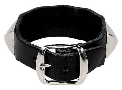 Lederarmband / 1 R. Pyramidennieten