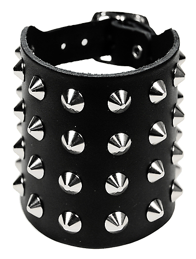 Lederarmband / 4 R. Spitznieten