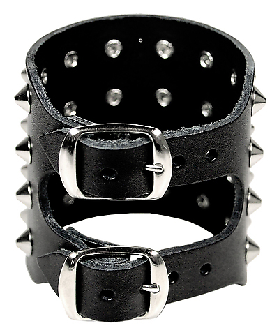 Lederarmband / 4 R. Spitznieten