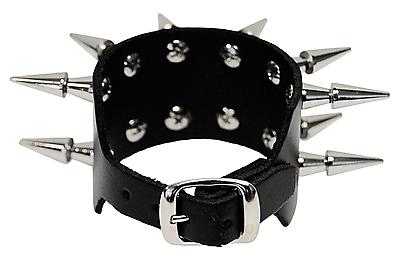 Lederarmband / 2 R. 2,5 Cm Conenieten