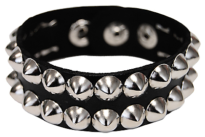 Kunstlederarmband / 2 R. Spitznieten