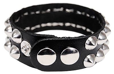 Kunstlederarmband / 2 R. Spitznieten