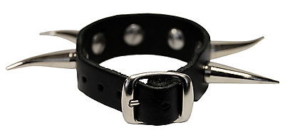 Lederarmband / 1 R. 3 Cm Krummconenieten