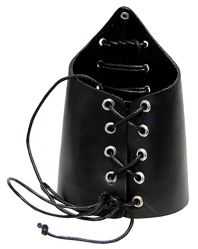 Breites Lederarmband mit Schnüren