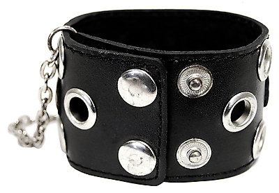 Kunstlederarmband / Löwe mit Kette